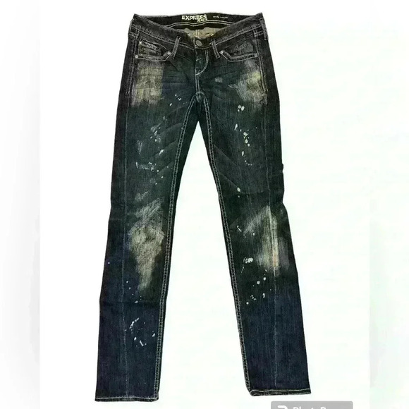 Express Zelda skinny, paint splattered jeans - Picture 1 of 6